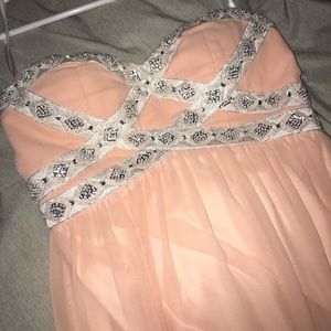 Minuet Petite Dresses - Pink/Peach Prom Dress Minuet Petite Dresses - Pink/Peach Prom Dress